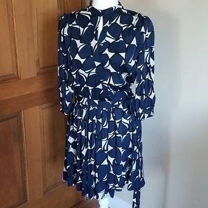 Silk Blend Wrap Dress